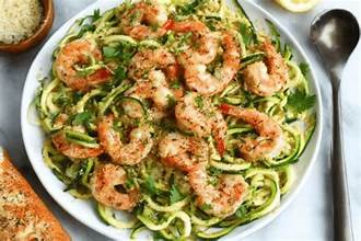 Garlic Herb Shrimp with Zucchini Noodles
